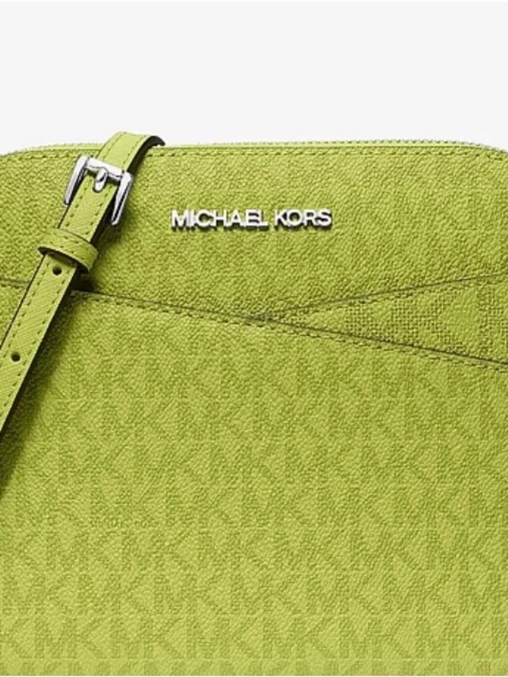 Michael Kors Lime Signature Crossbody Bag - Picture 4 of 7